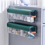 The multi-purpose 5-cell wall mount drawer organizer storing various small accessories.