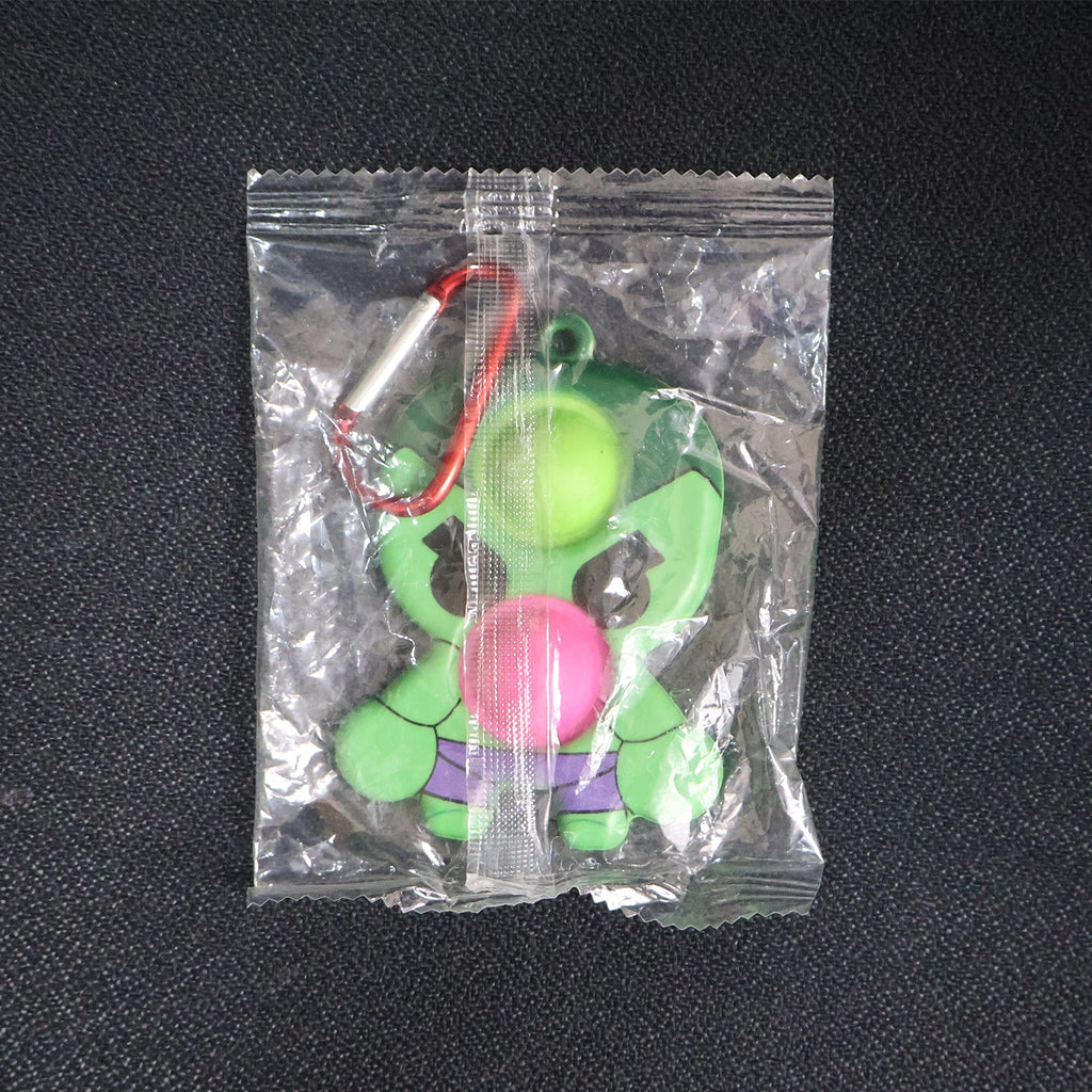 Silicone Pop It fidget toy with portable keychain clip for on-the-go use