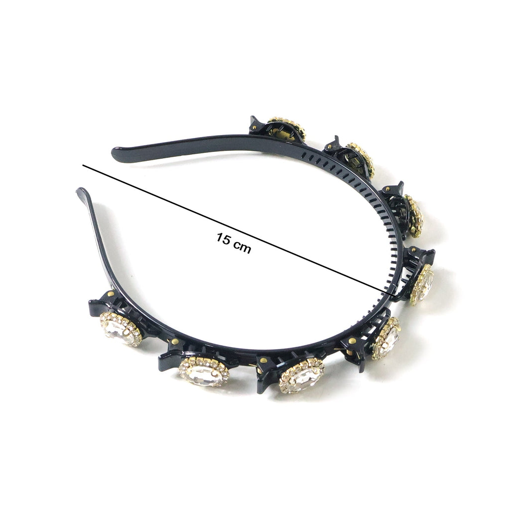 Party wear crystal hairband with embellishments
