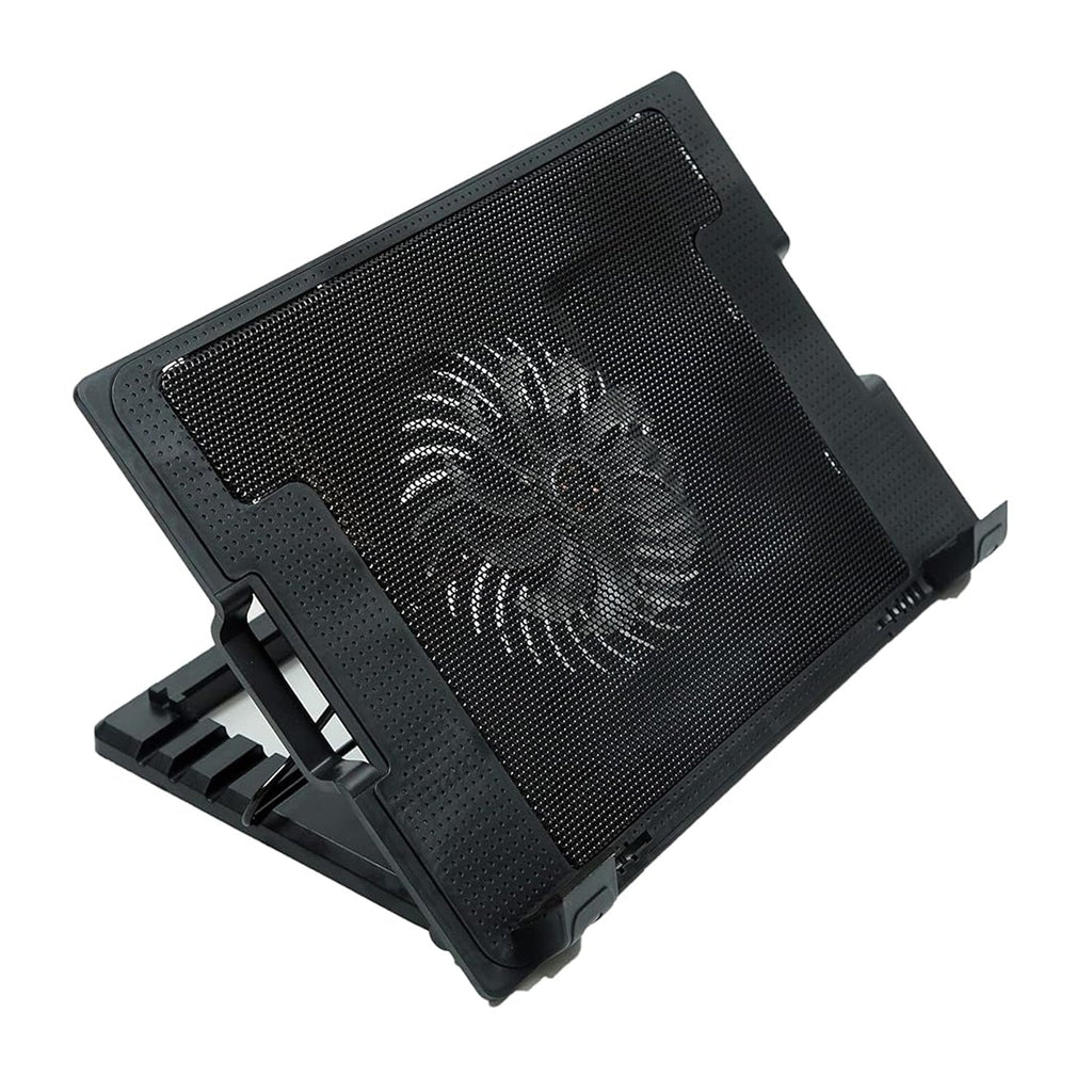 Compact laptop cooling pad designed for easy storage and travel convenience.