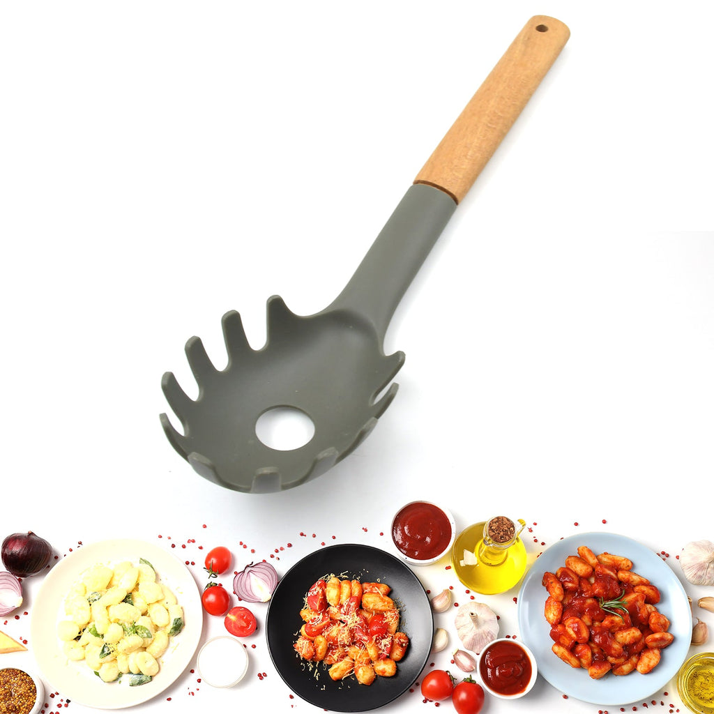 The plastic pasta fork ready for use in a modern Indian kitchen.