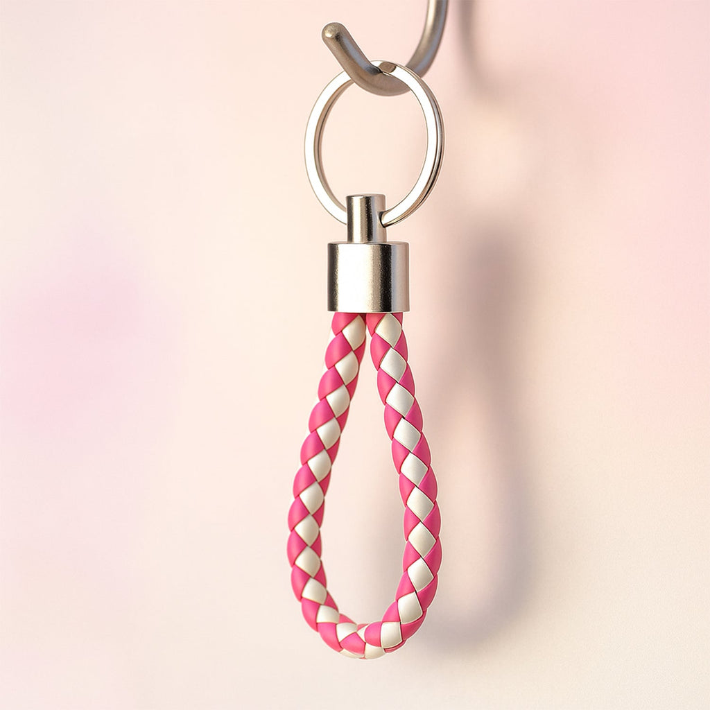 Key holder braided leather keychain ideal for organizing keys securely