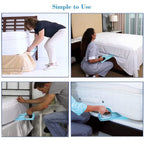 Efficient mattress lifter making the task of changing bed sheets simpler.