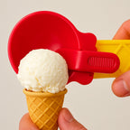 Dual-function scoop utensil for ice cream and melon balls