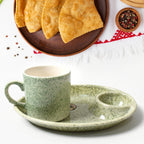 Refreshments served in the Alpino ceramic cups on the functional plastic platter.