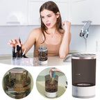 Hygienic cleaning process of the electric makeup brush cleaner for healthier skin.