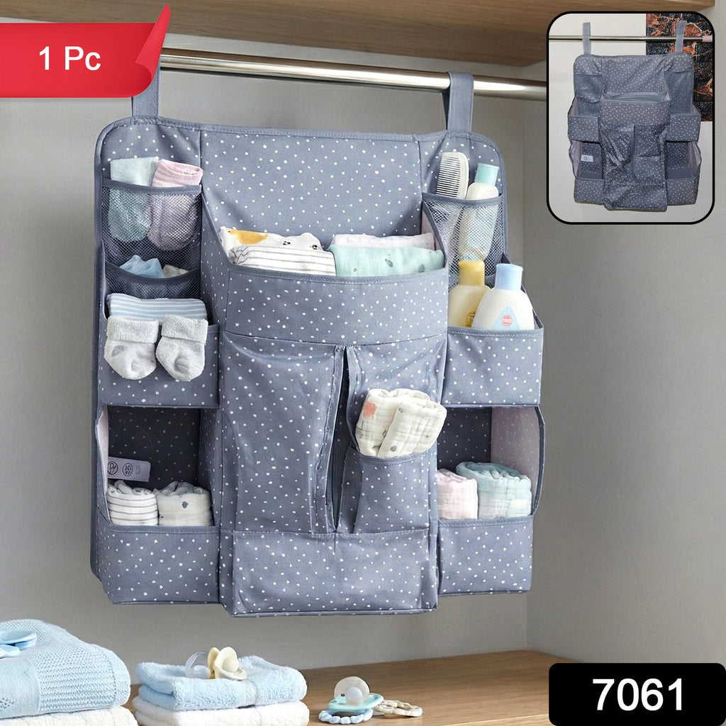 Multi-pocket baby care organizer with hanging storage for nursery essentials