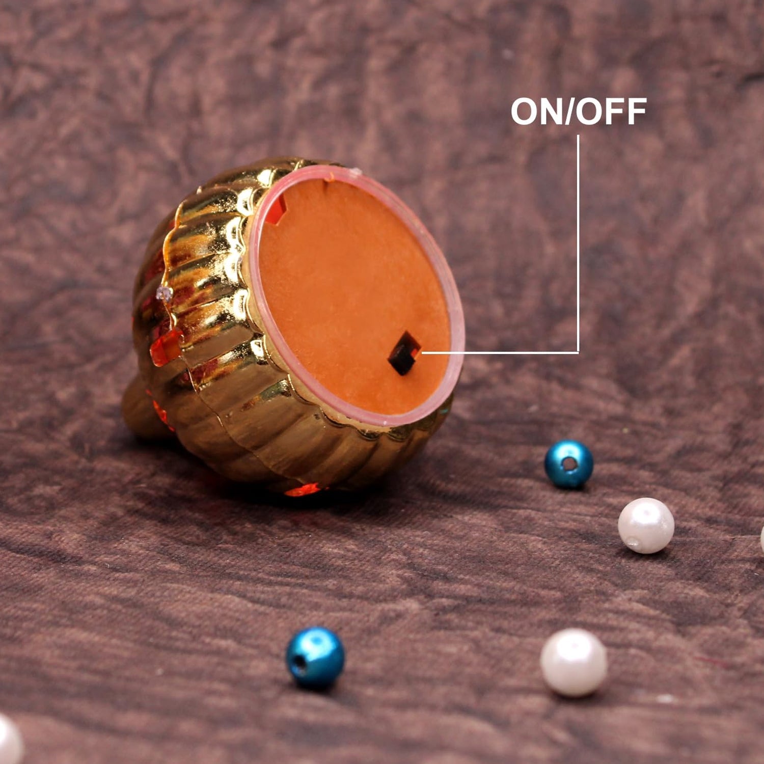 Modak LED light casting a soft, colorful glow, enhancing Diwali home decorations.