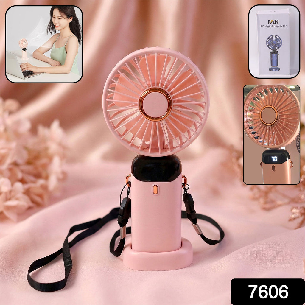 Compact portable tabletop fan for personal cooling at home or office