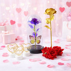 Romantic gift set displayed for couple celebrations