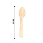 Crafted wooden disposable tasting spoon 110mm for eco-friendly events