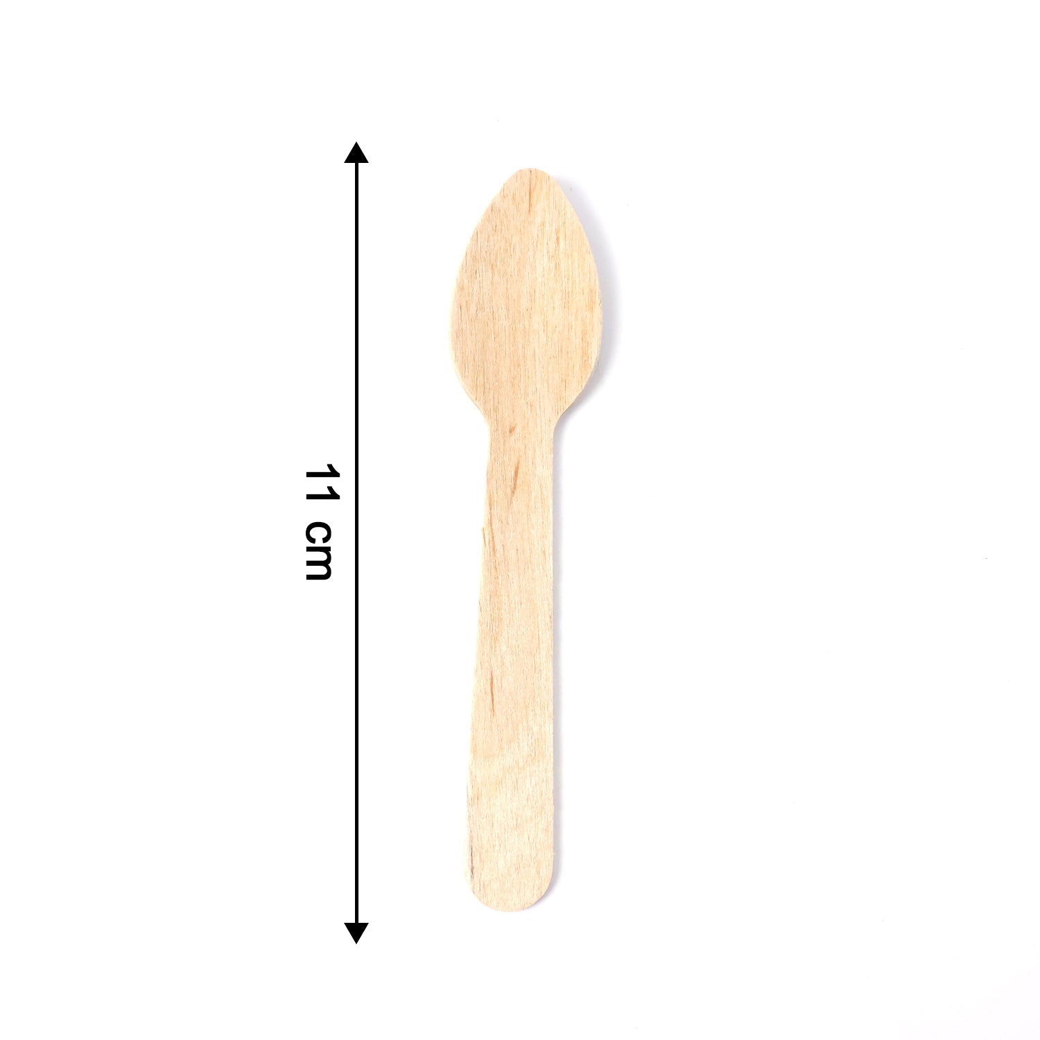 Crafted wooden disposable tasting spoon 110mm for eco-friendly events