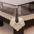 Scratch resistant plastic table cover for everyday use