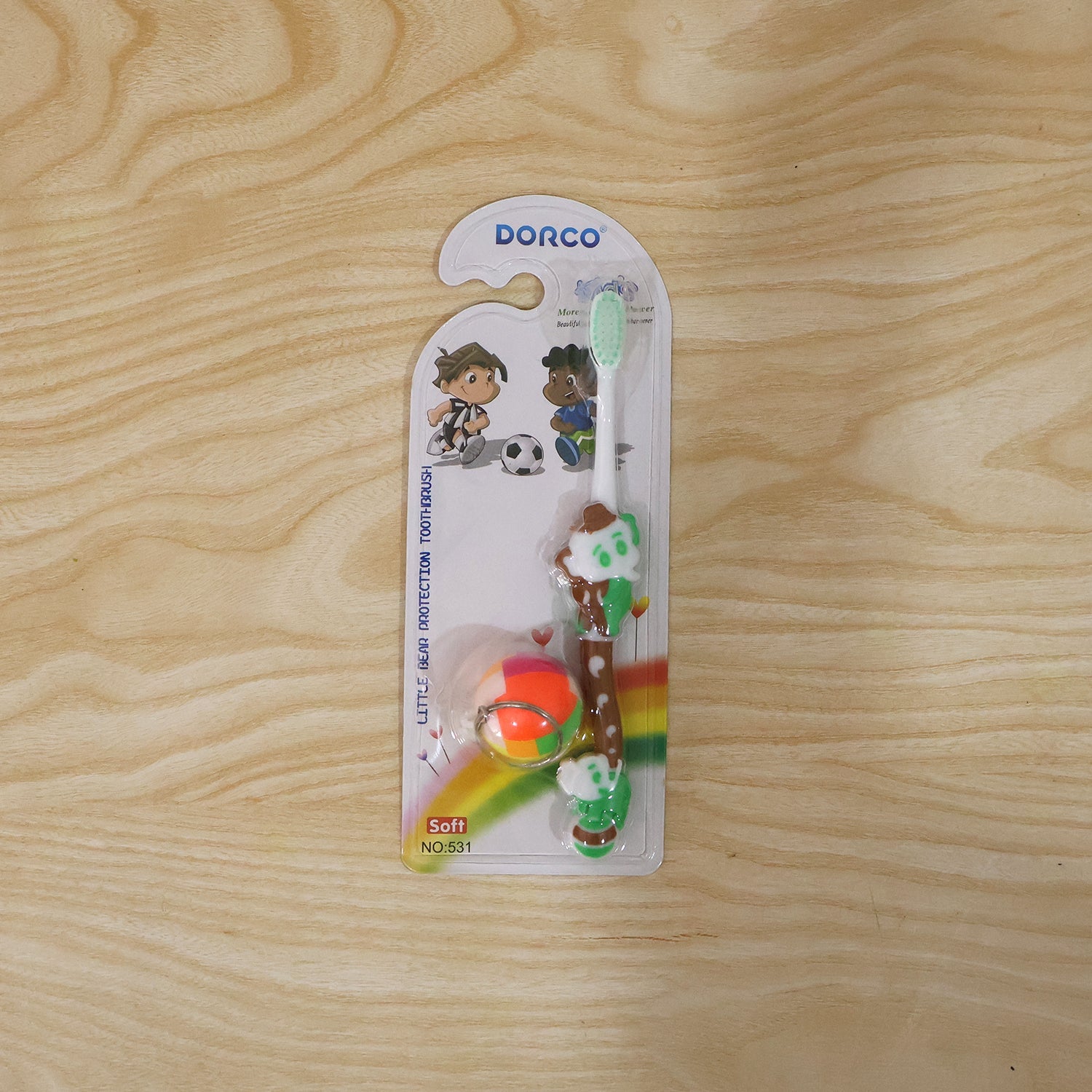 Close detail shot of kids toothbrush bristles designed for gentle cleaning