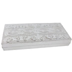 Stylish multipurpose silver cash box for money and jewellery storage on special occasions