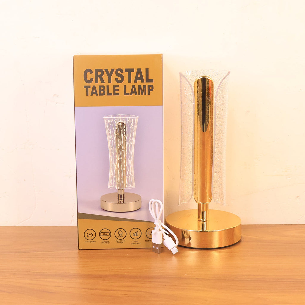 Crystal table lamp perfect for modern office desk lighting