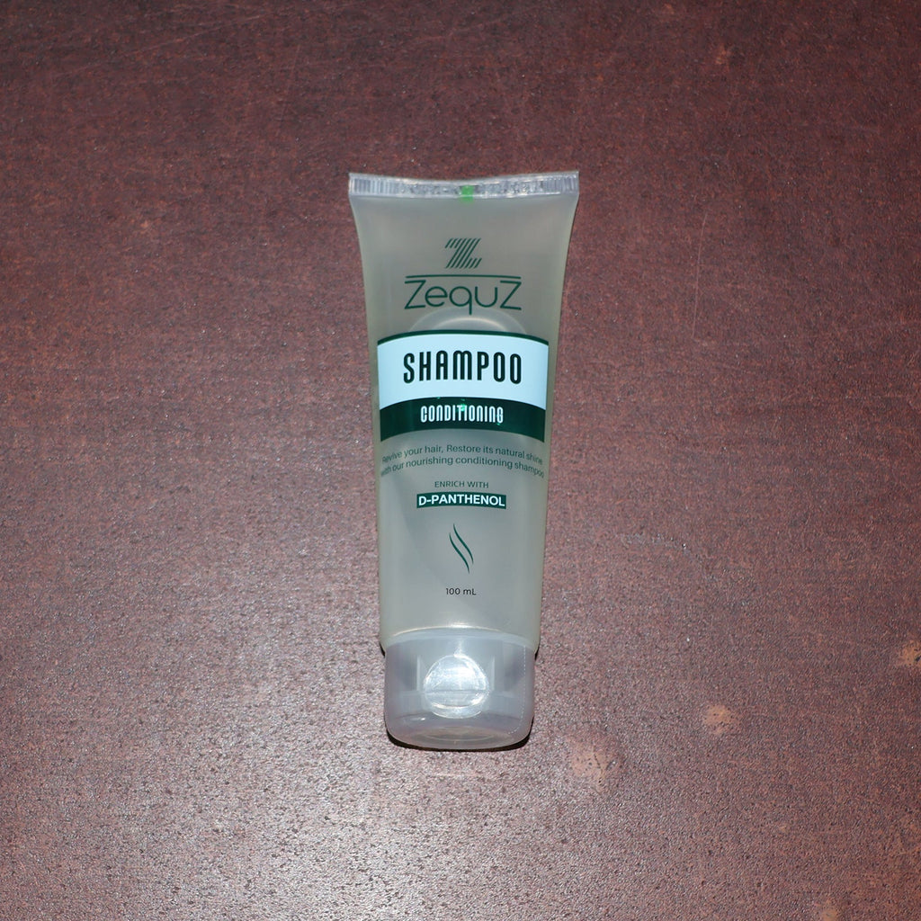 Zequz Conditioning Shampoo product lineup showing consistent branding