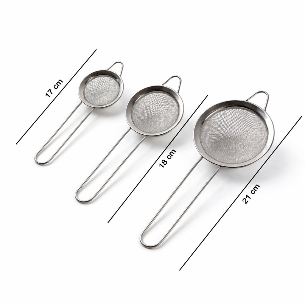 Detailed view of stainless steel tea strainer mesh