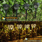 Graphic demonstrating how FitFuzion solar pathway lights provide up to 12 hours of illumination.
