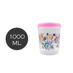 Durable plastic storage container set, designed for keeping household and office items tidy.