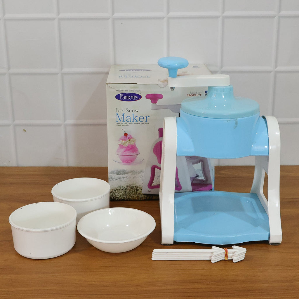 Non electric multifunctional blue manual ice gola maker for summer beverages
