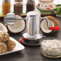 Manual steel coconut scraper tool by Styleva with sharp stainless steel blades