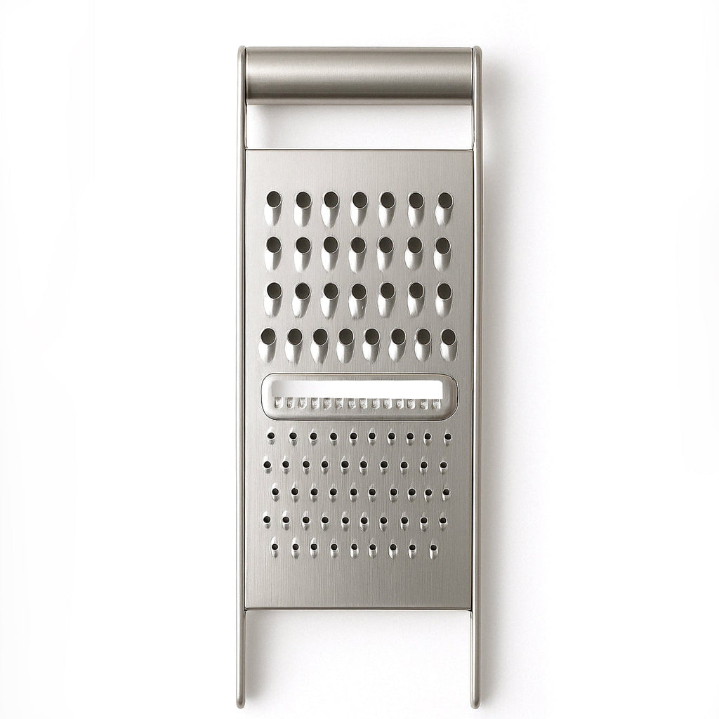 Quick prep stainless steel grater and slicer with sharp blades