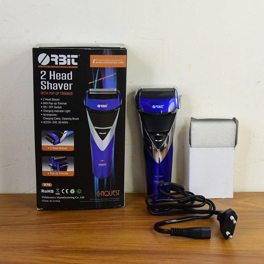 Orbit rechargeable electric foil shaver with accessories and charging stand