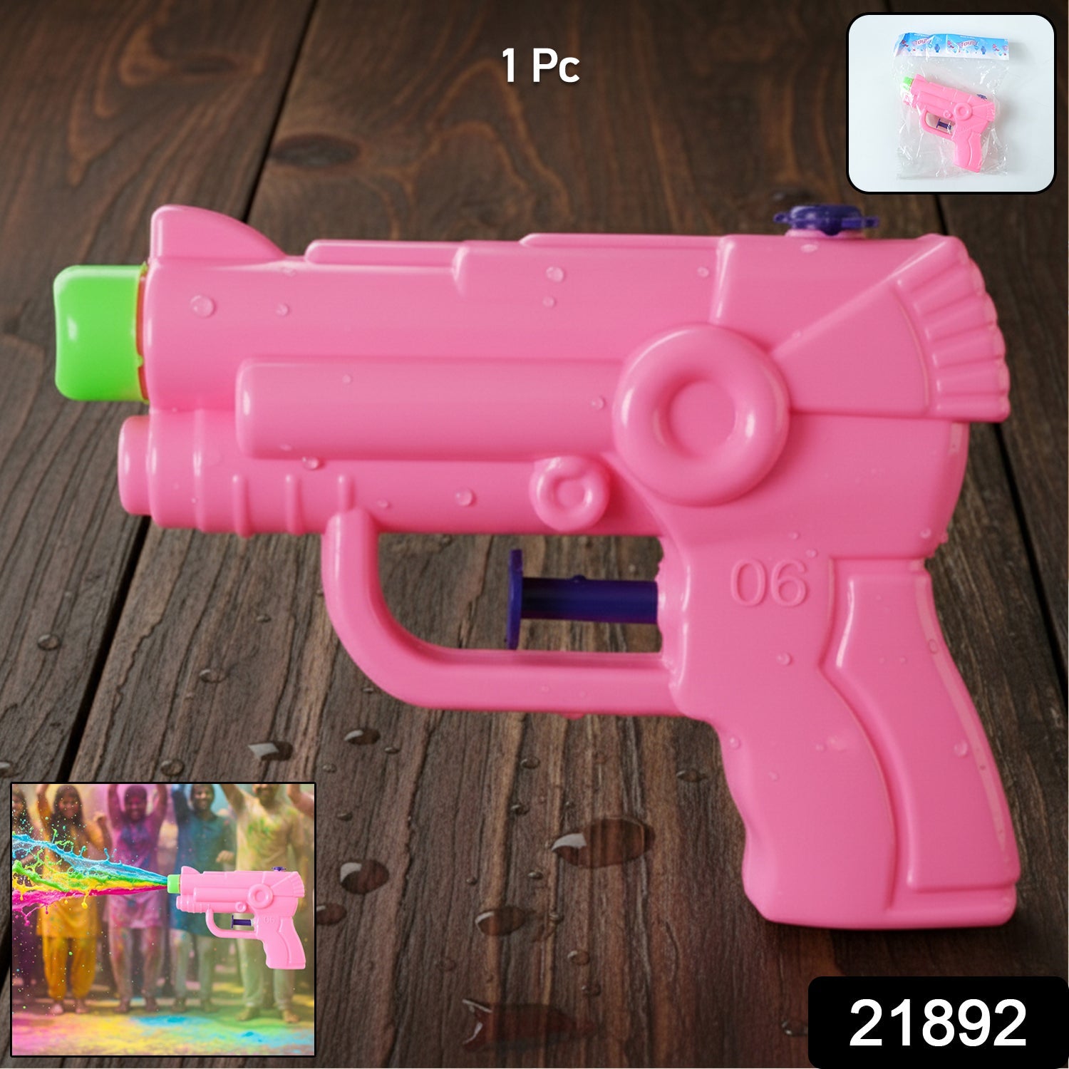 Mini water gun toy designed for kids' Holi water fights and summer games