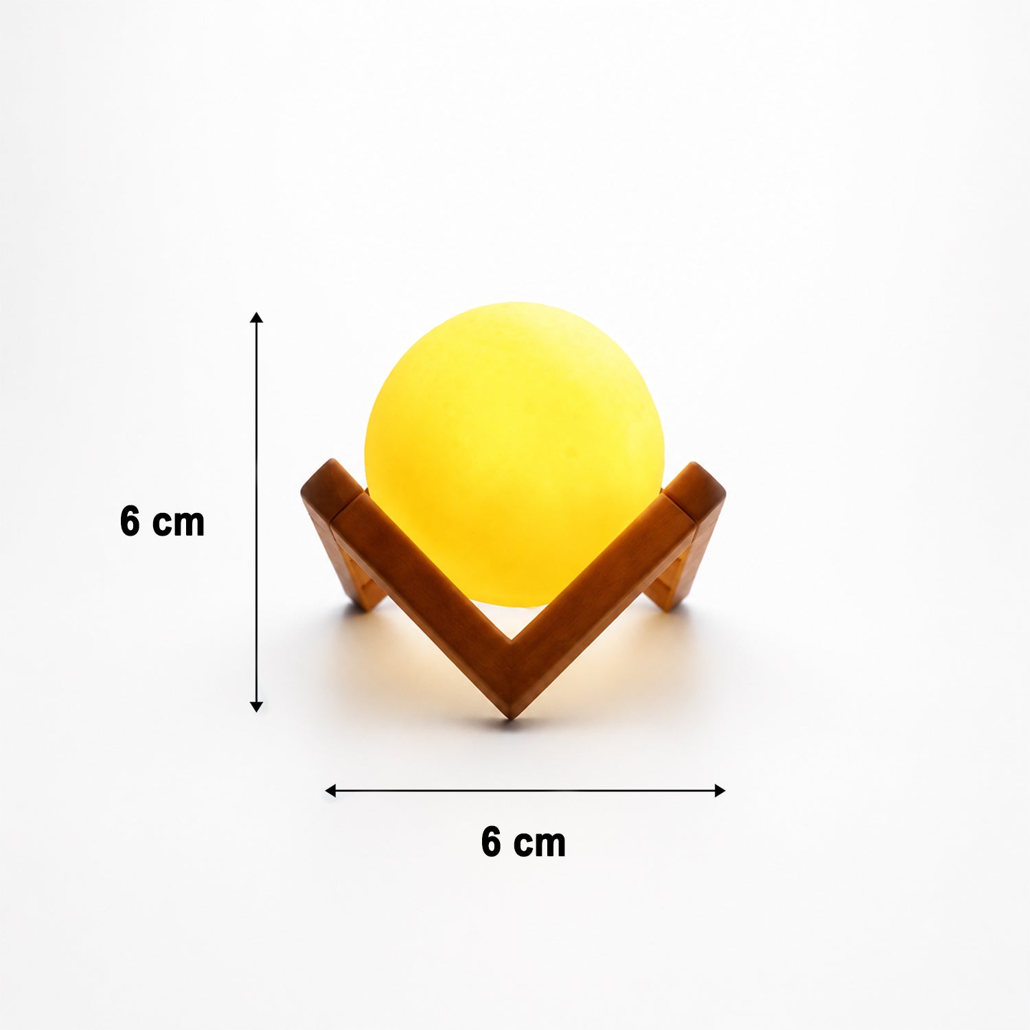 Rechargeable LED moon lamp emitting ambient light