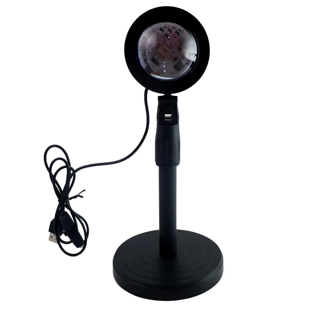 Sunset Projection Lamp demonstrating its 360-degree rotation capability.