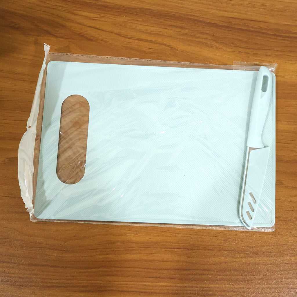 Compact and multipurpose kitchen chopping board alongside a cutting knife