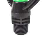Close-up of the durable plastic rotating mechanism of the butterfly garden sprinkler head.