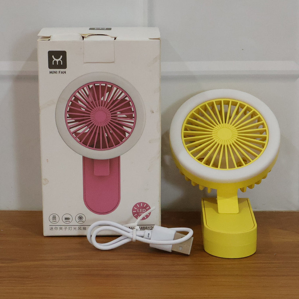 Compact, lightweight desktop fan with adjustable angle
