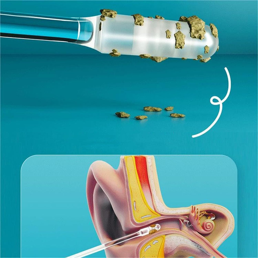 Multiple silicone ear cleaning sticks in various colors.
