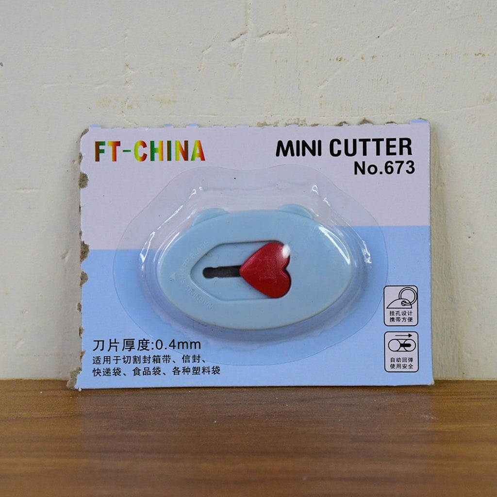 Compact mini utility cutter knife for office, school, and home use