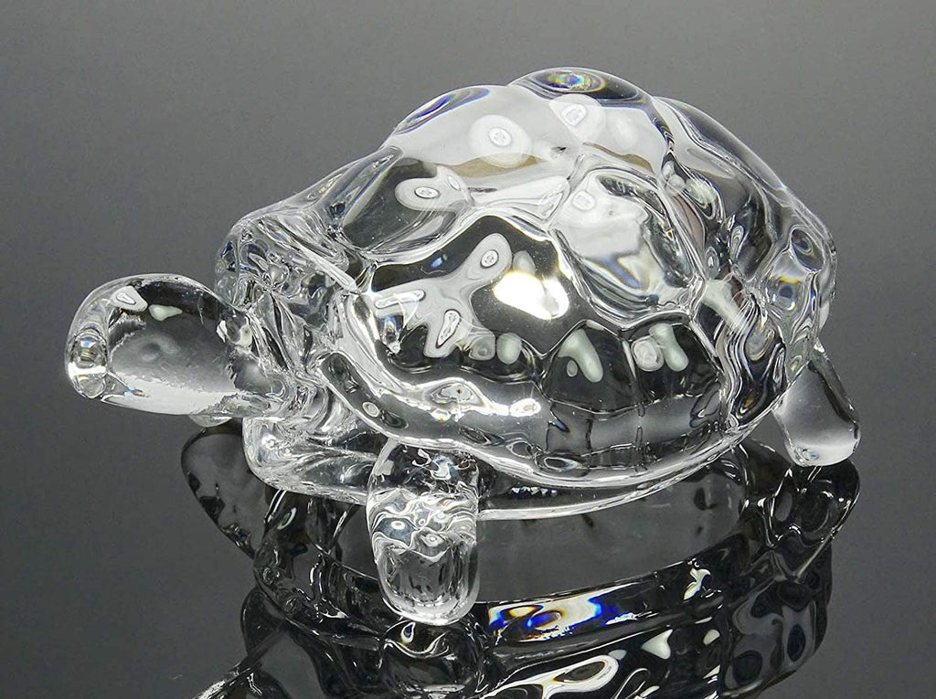 Shiny crystal turtle idol, a thoughtful gift for housewarmings and festivals.