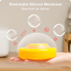 Yellow food container for kitchen organization, close-up of compact design.
