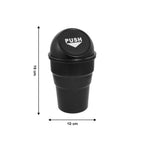 Space-saving car dustbin for convenient garbage disposal in any vehicle.