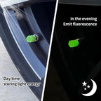 Glow tire covers with luminous effect on vehicle wheels