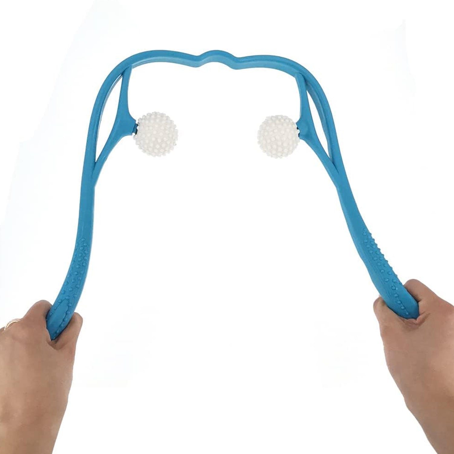 Massager applied to the body, illustrating its effective muscle targeting for relief.