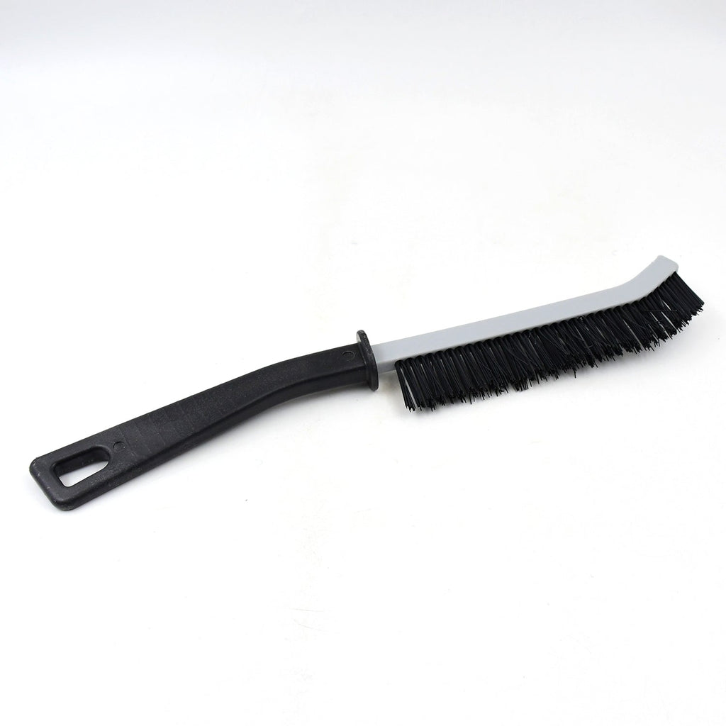 Versatile cleaning brush effectively cleaning kitchen and bathroom crevices.