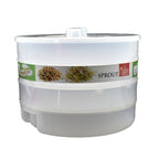 Sprout Maker 4 Layer filled with fresh, green sprouts, ready for consumption.