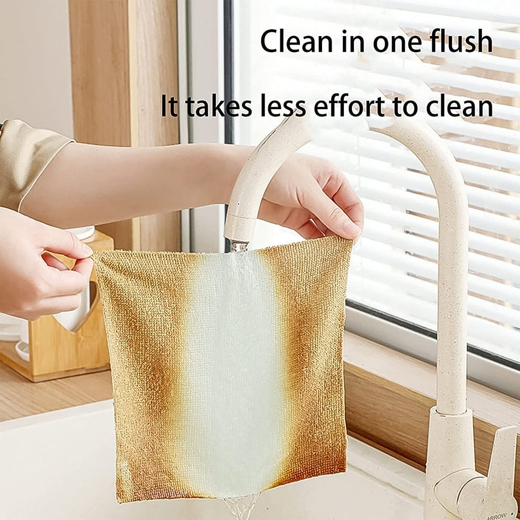 Easy-to-extract microfiber cleaning cloths from the dispenser box.