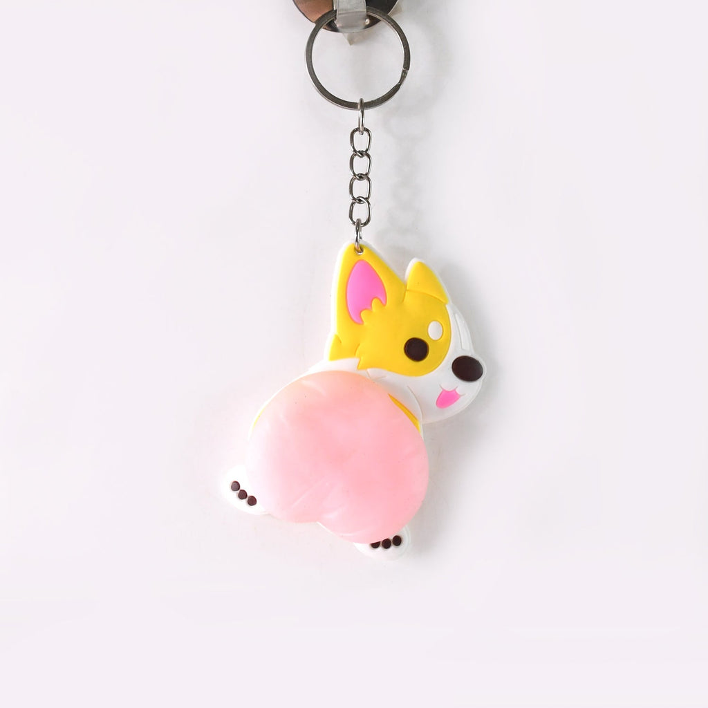 Kawaii Critter keychain with cute animal design and metal chain