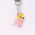 Kawaii Critter keychain with cute animal design and metal chain