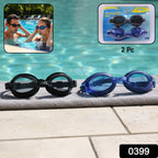 Swimming goggles with adjustable straps and anti-fog water-resistant lenses