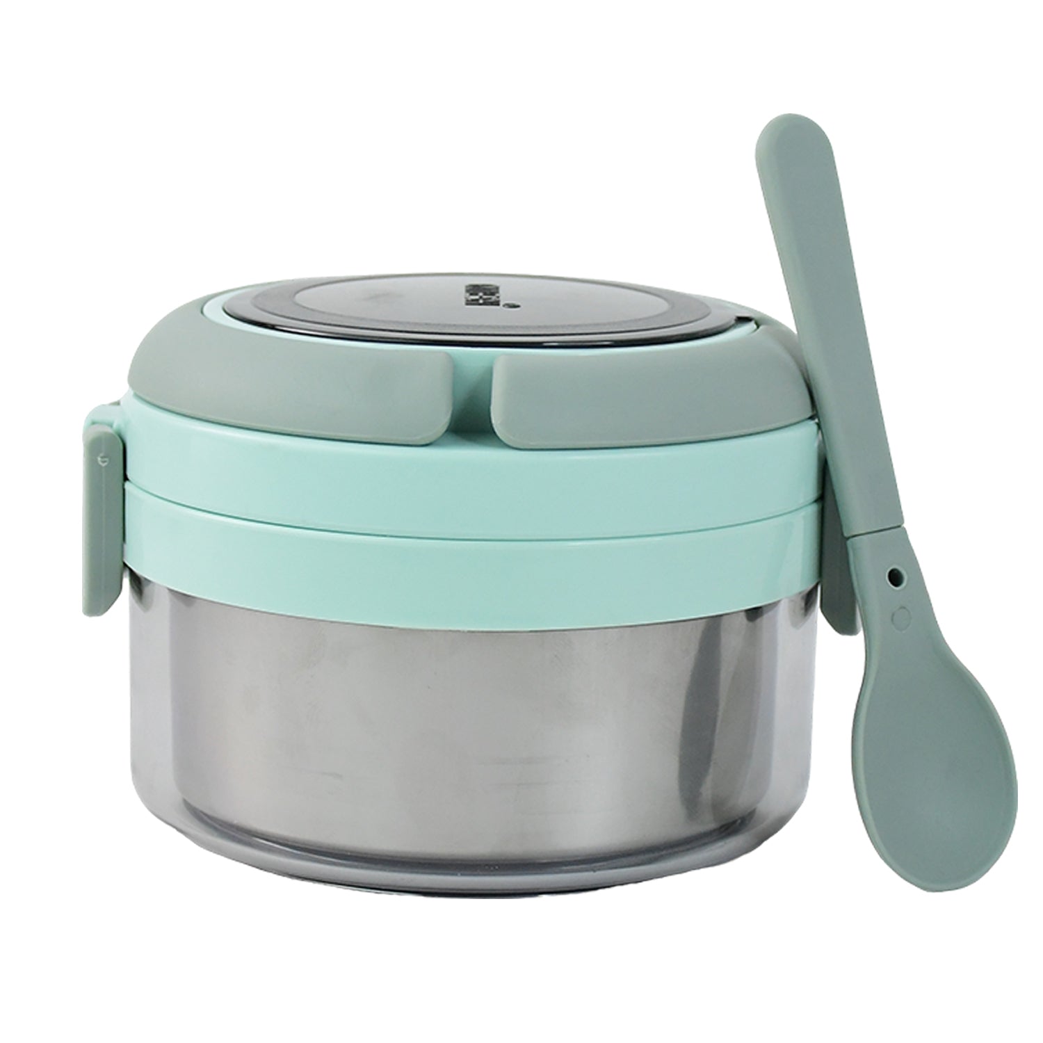 Ganesh 400ml Tiara stainless steel lunch box with folding spoon