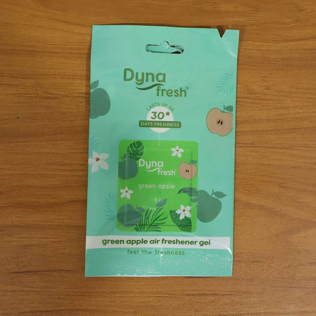 Hanging green apple deodorizing gel for small spaces