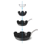 Multiple felt protectors stacked, ideal for safe cookware storage
